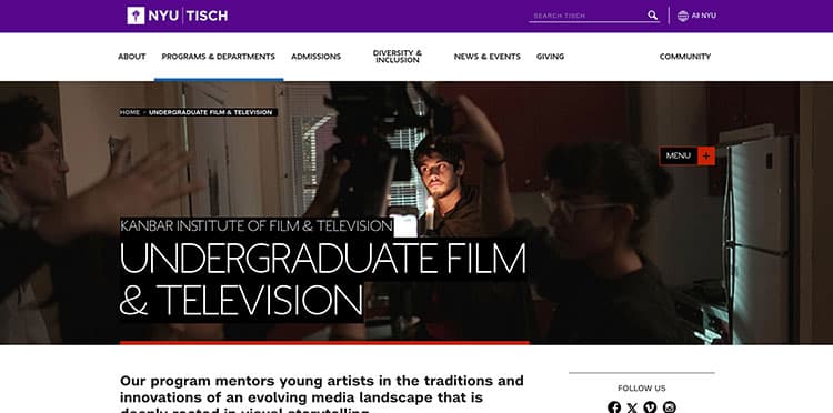 nyu tisch online music video courses