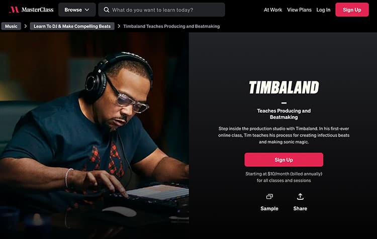 best online music production courses timbaland beatmaking