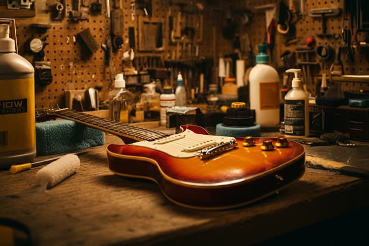 how to clean a guitar neck