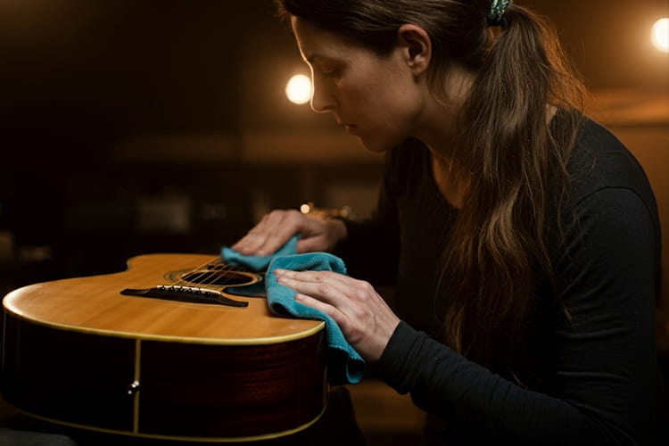 how to clean an acoustic guitar