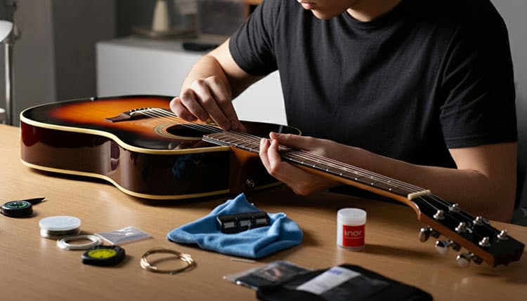 learn how to string a guitar