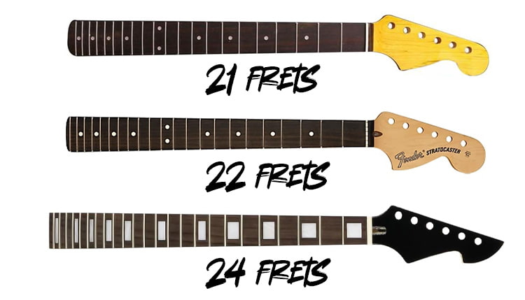 how many frets are on a guitar