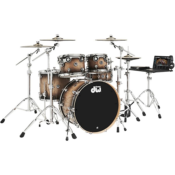 DW DWe Wireless Acoustic Electronic Convertible 5 Piece Drum Set