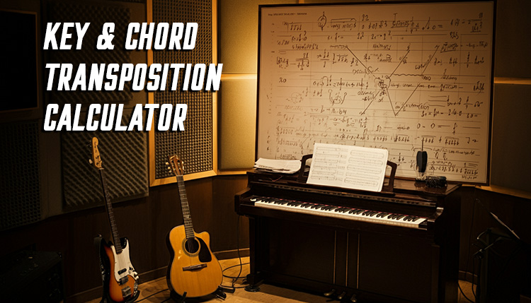 Key chord transposition chart calculator